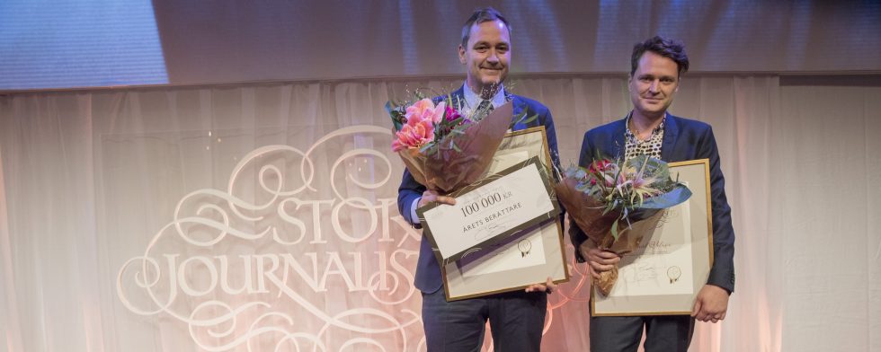 Robert Barkman och Daniel Velasco prisas för sin radioserie Hästgården. Foto: Magnus Bergström