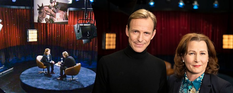 SVT sänder programmet Min Sanning med Peder Fredricson och programledaren Anna Hedenmo Foto: SVT