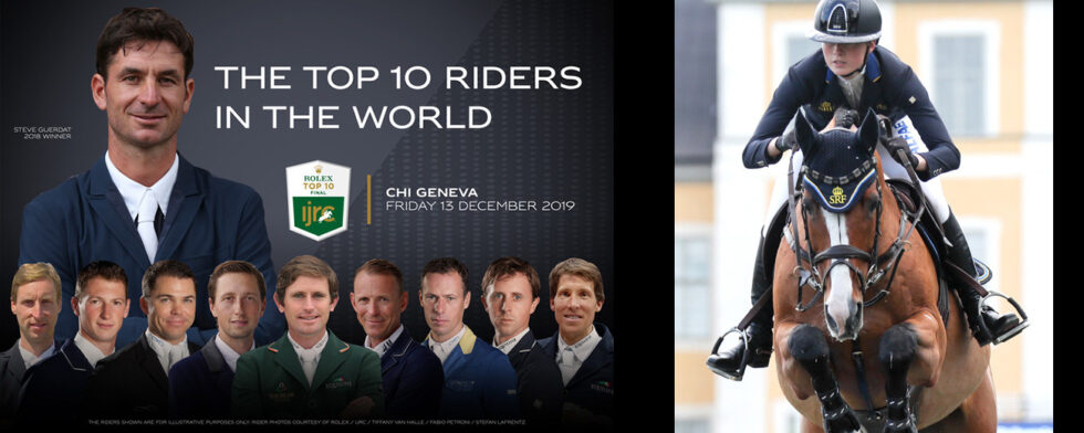Världens tio bästa ryttare i Geneve. Mikaela Gustaphson rider U25-klassen. Foto Fredrik Jonsving